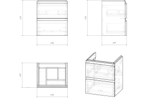 Тумба для комплекта Cersanit Moduo 50 - 2