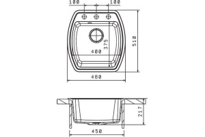 Мойка кухонная Florentina Нире 480 жасмин - 2