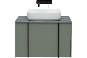 Тумба под раковину Allen Brau Reality 80 серо - зеленый матовый - 3