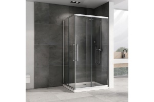 Душевой уголок ABBER Schwarzer Diamant 120х90 профиль хром (AG02129H) - 2