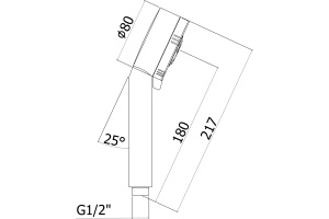 Душевая лейка Paffoni Majorca ZDOC070NO черная - 2