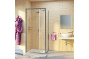 Душевой уголок Wasserkraft Weser 100x90 профиль хром стекло прозрачное - 2