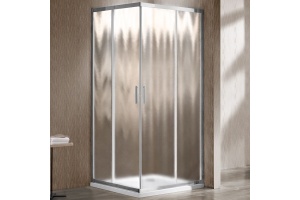 Душевой уголок Vincea Garda 90х90 хром стекло рифленое