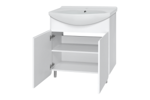 Тумба с раковиной Misty Чегет 75 белая глянцевая - 2