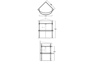 Консоль под раковину напольная Simas Arcade хром - 3