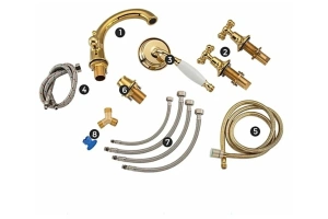 Смеситель на борт ванны Gappo золотой - 2