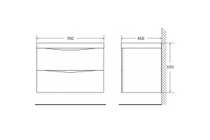 Тумба под раковину Belbagno Marino 70 светлое дерево - 2