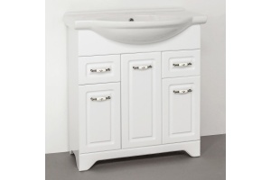 Тумба с раковиной Style Line Олеандр-2 75 Люкс, белая