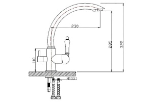 Смеситель Zorg Clean Water ZR 314 YF-33 satin для кухонной мойки - 2