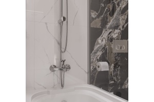 Смеситель для ванны с душем DIWO Коломна KL-06cr - 3
