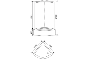 Душевая кабина Arcus 100х100 хром стекло матовое с гидромассажем - 3
