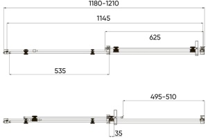 Душевая дверь Veconi Vianno 120, хром (VN74-120-01-C4) - 2