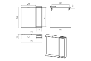 Зеркало Misty Алиса 75 R с подсветкой белое - 3