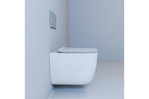 Унитаз подвесной Esbano Garant с сиденьем микролифт, белый (ESUPGARAW) - 3