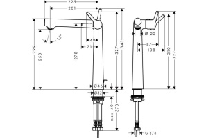 Смеситель Hansgrohe Talis S 72115000 для раковины, с донным клапаном - 2