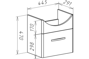 Тумба для комплекта Bellezza Анкона 50 - 3