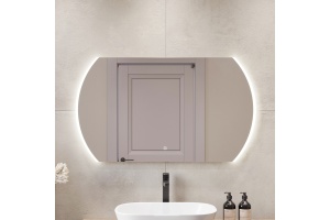 Зеркало DIWO Новгород 120 с подсветкой, овальное, с сенсорнымуправлением, настенное