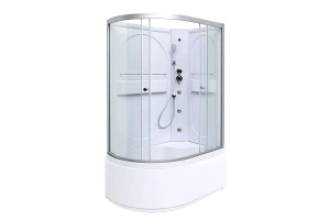 Душевая кабина Deto L 120х80 с гидромассажем, хром (L620RNLED+GM) - 2