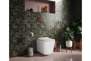 Унитаз подвесной Ceramica Nova Cubic с микролифтом, безободковый CN1806 - 2