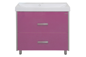 Джулия QVATRO - 90 Тумба с 2 ящ. розовая