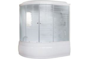 Душевая кабина Royal Bath 170х100 правая белая стекло матовое