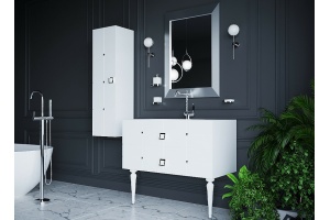 Шкаф пенал Armadi Art Vallessi Avantgarde Piazza 35 подвесной белый - хром - 3