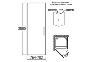 Душевая дверь Jacob Delafon Contra (E22T101-GA) - 2