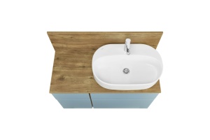 Столешница под раковину Aquaton Мишель ДСП 100 универсальная светлое дерево - 3