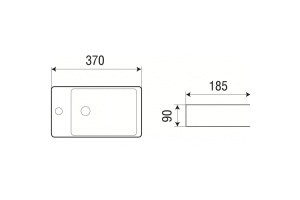 Раковина подвесная Weltwasser WW AISBACH 5092 L 37 белый (10000003872) - 2