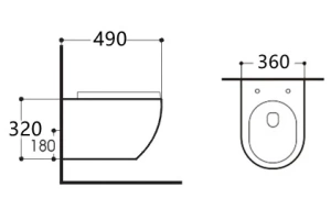 Унитаз подвесной Aquatek Европа 49 белый с сиденьем микролифт (AQ1900-00) - 2