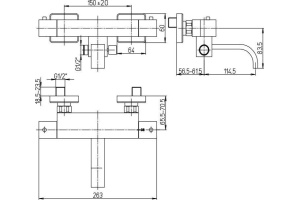 Смеситель для ванны с душем Paini Dax 84CR105TH - 2