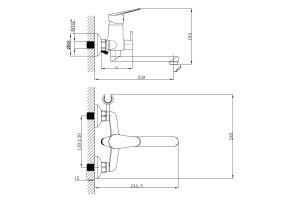Смеситель Lemark Partner для ванны с душем LM6513C - 2