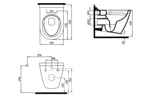 Унитаз подвесной Bien Mineral безободковый - 2