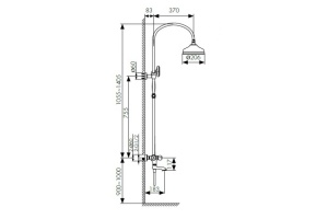 Душевая стойка Kaiser Aria 03182 - 2
