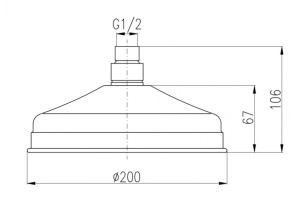 Верхний душ Rav Slezak 20х20 бронза - 2
