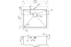 Мойка кухонная Zorg Inox R 5951 - 2