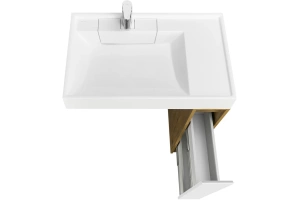 Тумба с раковиной Aquaton Лондри 20 светлое дерево-белый - 3