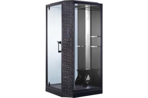 Душевая кабина Orans SR-89101LS черная, с баней