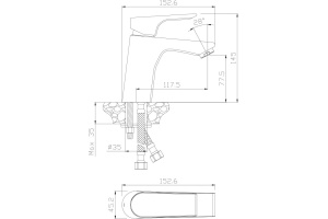 Смеситель Olive'S Porto 11100PR для раковины - 2