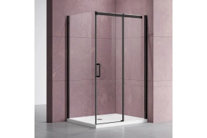 Душевой уголок Vincea Dice 120х100 профиль черный стекло прозрачное