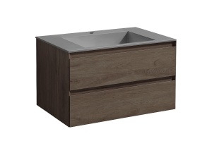Тумба с раковиной Vincea Luka 80 серо-коричневая