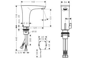 Смеситель для раковины Hansgrohe  хром (15170400) - 2