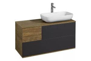Тумба с раковиной Aquaton Терра 105 светлое дерево-серый