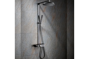 Душевая стойка Black&White Seasons черная матовая