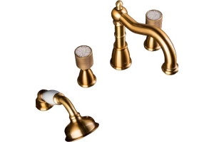 Смеситель на борт ванны Boheme Royal Cristal золото