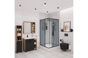 Душевая кабина Niagara Premium 100х100х210 черная NG-6902-01GQ BLACK - 2