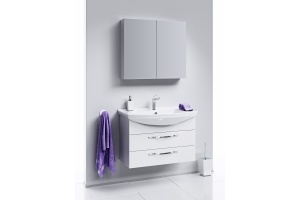 Тумба с раковиной Aqwella Allegro 85 с 2 ящиками - 3