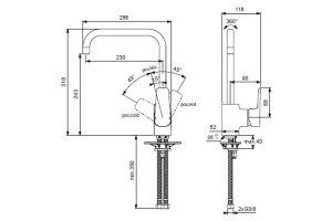 Смеситель для кухонной мойки Ideal Standard Ceraplan III хром (B0725AA) - 3