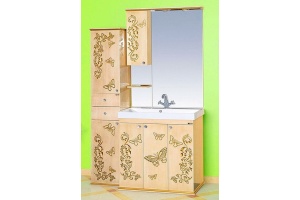 Зеркало Misty Бабочка 90 L бежевый, патина - 2