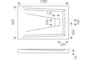 Поддон для душа Good Door Атриум 130x90 - 3
